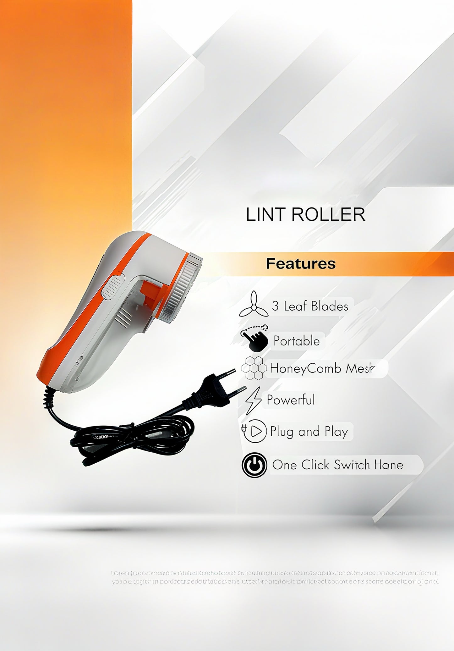 Electric Fabric Lint Remover / Lint Roller (Plug-in)